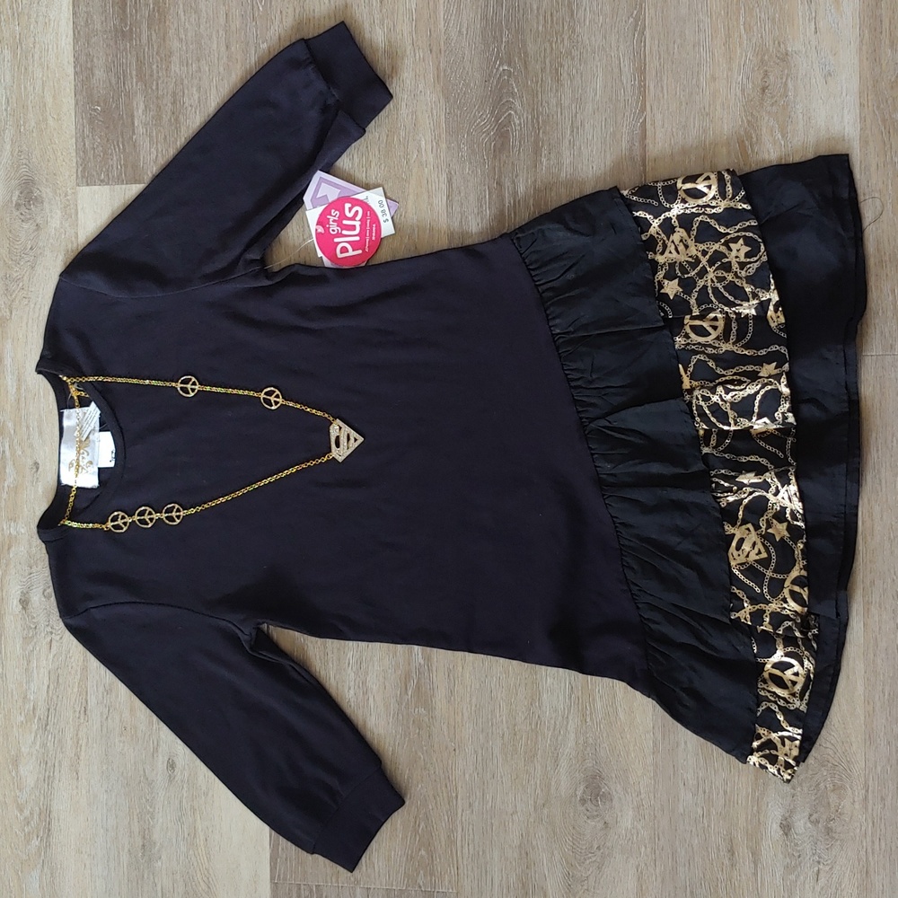 Rare NWT Supergirl by Nastia Girls Dress w/Necklace Size M